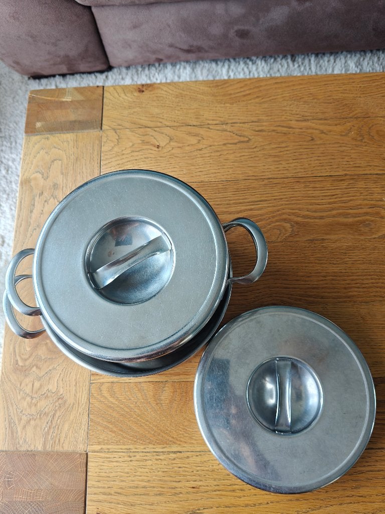 Kookpotten, Inox, Stapelbaar, Ophalen of Verzenden, Zo goed als nieuw