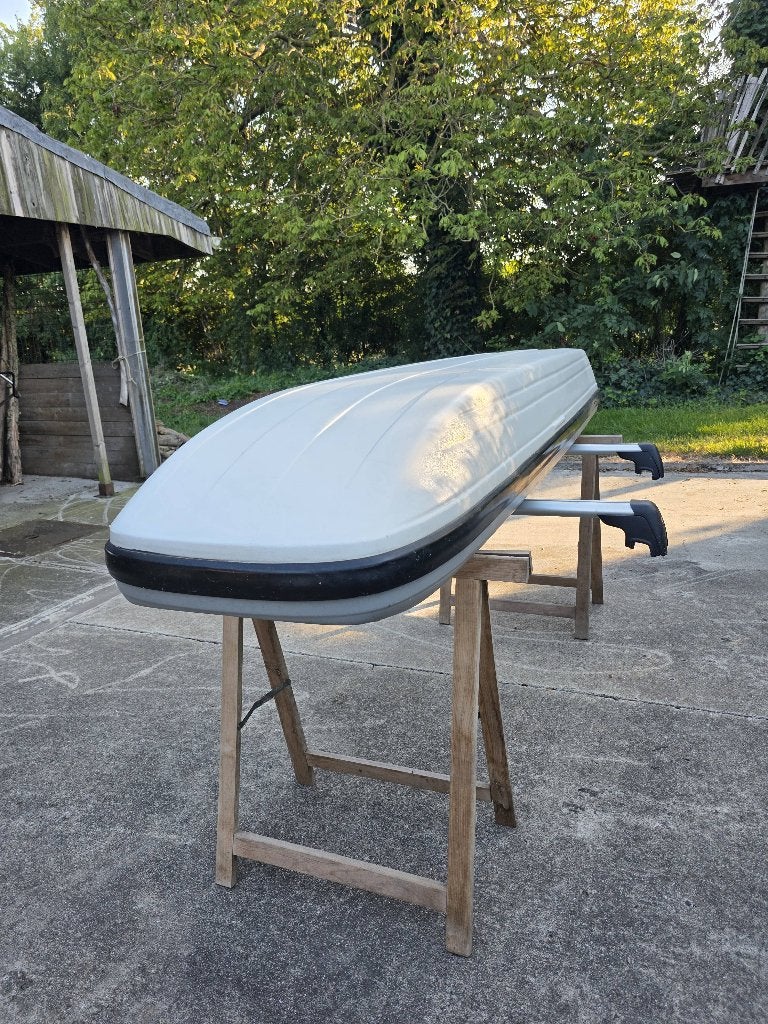 Dakkoffer groot Mercedes original + rails original, Auto diversen, Dakkoffers, Ophalen, Gebruikt