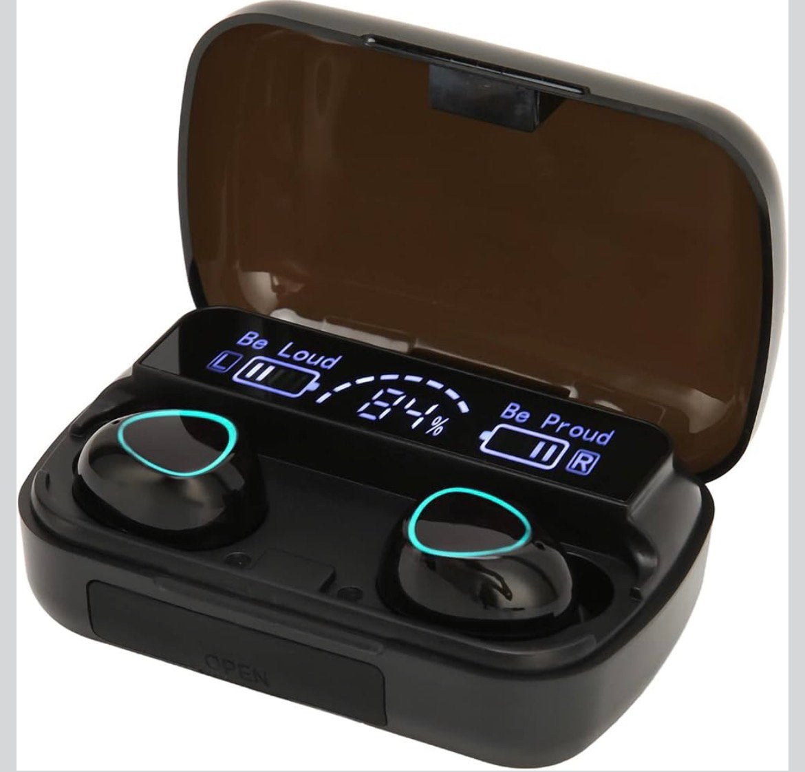 Bluetooth TWS oortjes met mini powerbank, Ophalen, Zwart, In gehoorgang (in-ear), Bluetooth
