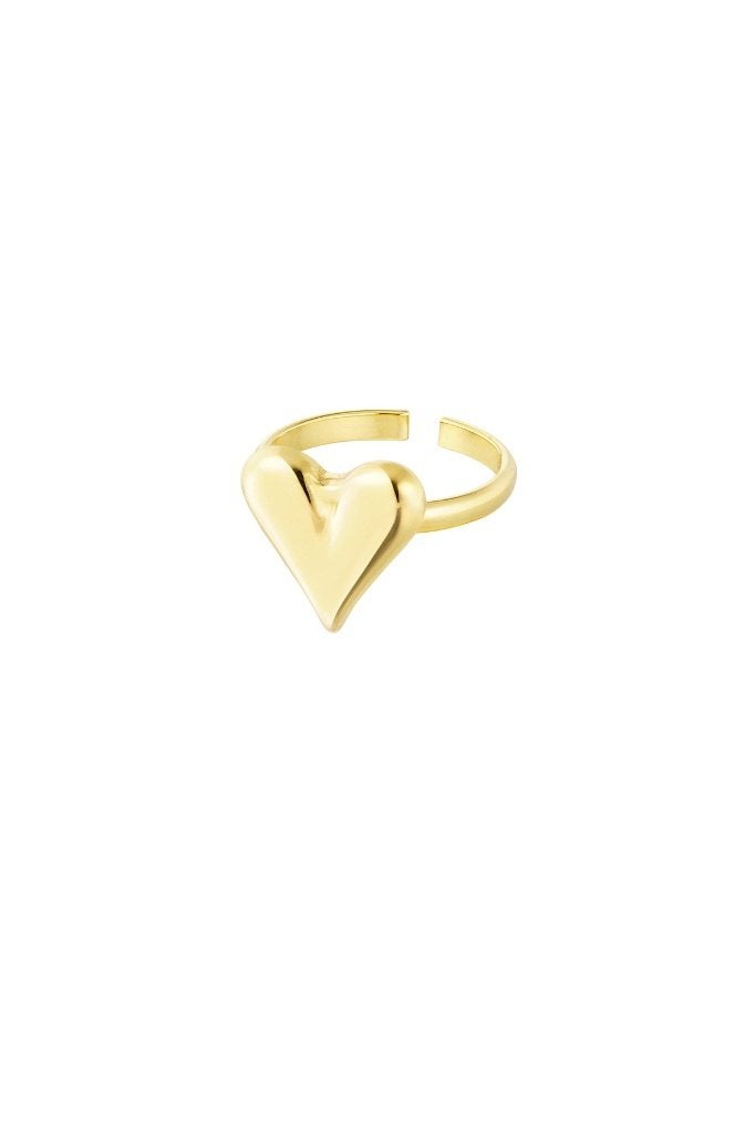 classy hartjes ring, Bijoux, Sacs & Beauté, Neuf, Enlèvement ou Envoi, Femme ou Homme, Or