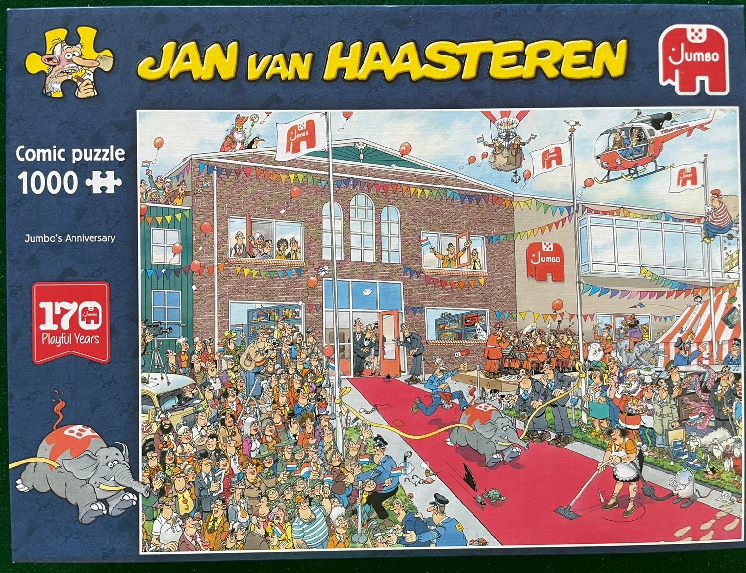 Jan van Haasteren puzzel 1000 stukjes- Jumbo’s Anniversary, Ophalen of Verzenden, Zo goed als nieuw