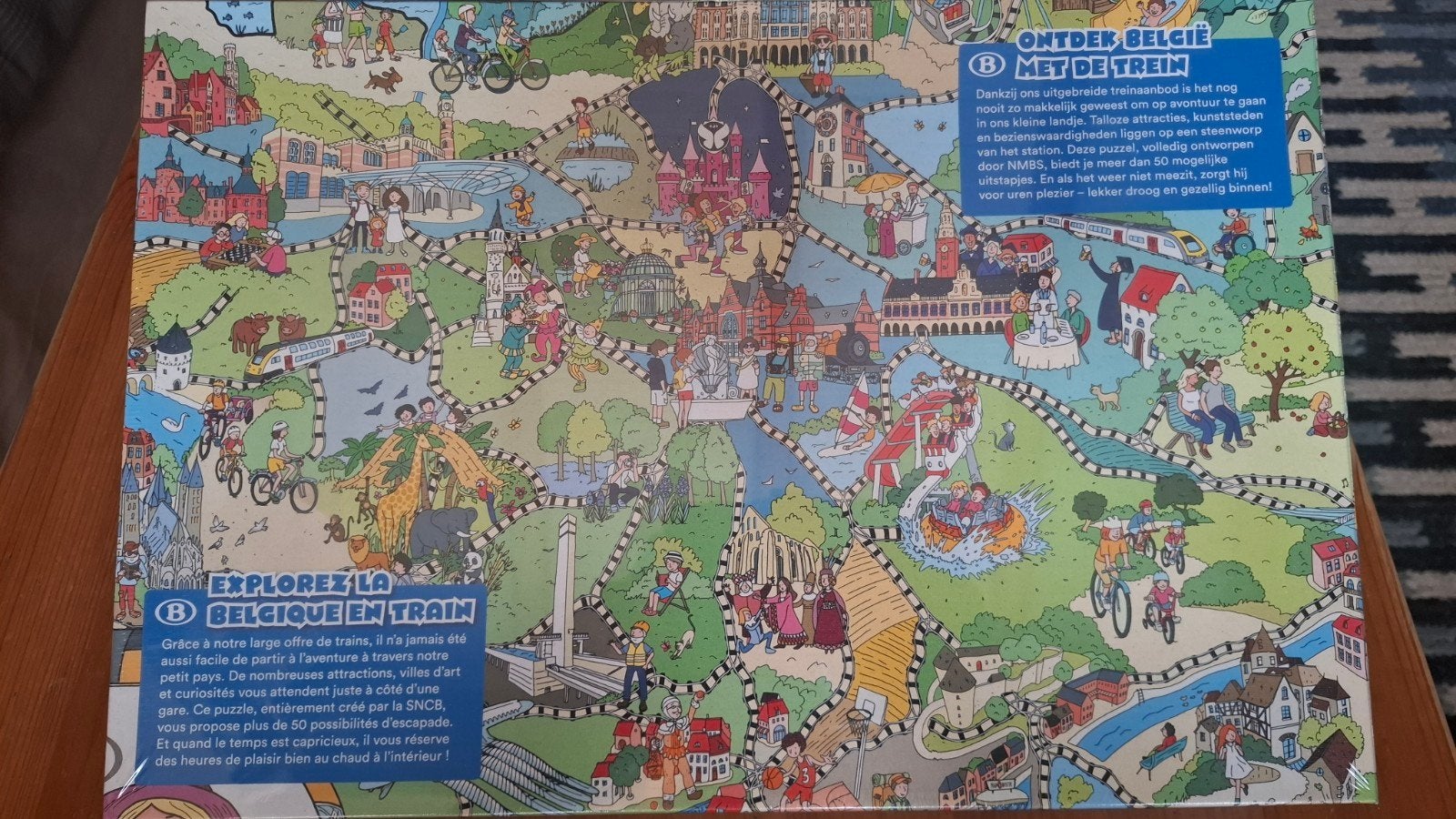 NMBS Puzzel 1500 Stukjes - "Ontdek België met de trein", Ophalen of Verzenden, 500 t/m 1500 stukjes, Nieuw, Legpuzzel