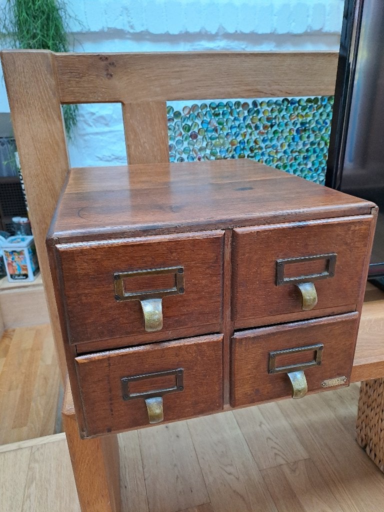 meuble de rangement classeur à tiroirs ancien en chêne, Antiquités & Art, Enlèvement ou Envoi