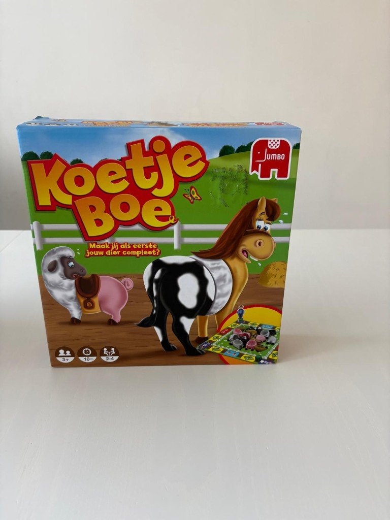 Koetje boe (gezelschapsspel vanaf 3 jaar), Hobby en Vrije tijd, Een of twee spelers, Ophalen, Zo goed als nieuw, Jumbo