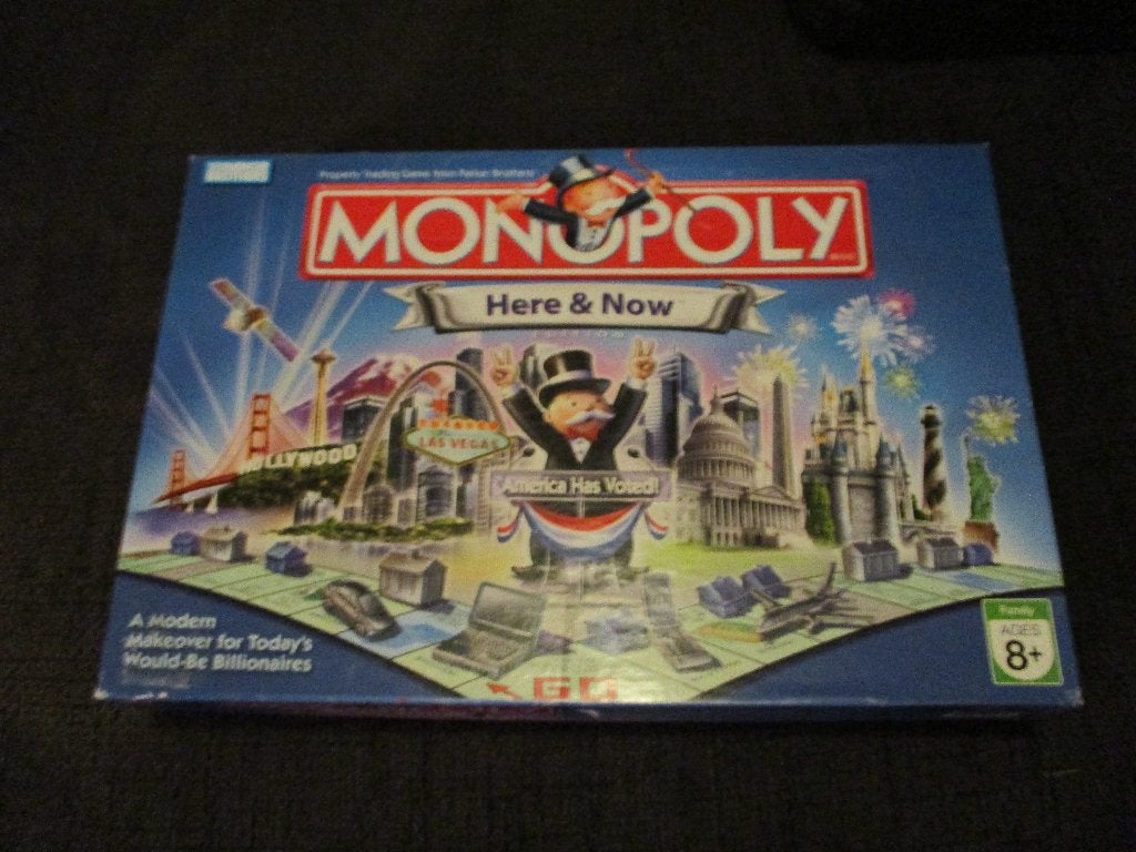 bordspel zgan Monopoly Here and Now America Has Voted, 1 ou 2 joueurs, Enlèvement ou Envoi, Comme neuf, Monopoly