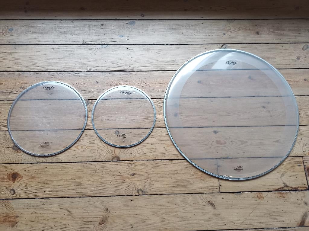 3 peaux de batterie Remo UX, Musique & Instruments, Enlèvement, Utilisé, Autres marques