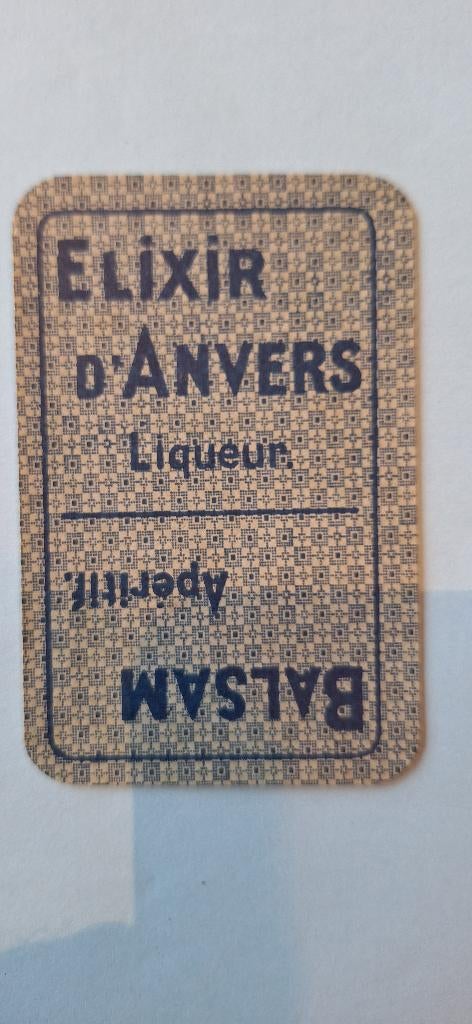 Carte à jouer Antwerp_Elixir Anvers Balsam_Blauw_217, Enlèvement ou Envoi, Utilisé, Carte(s) à jouer