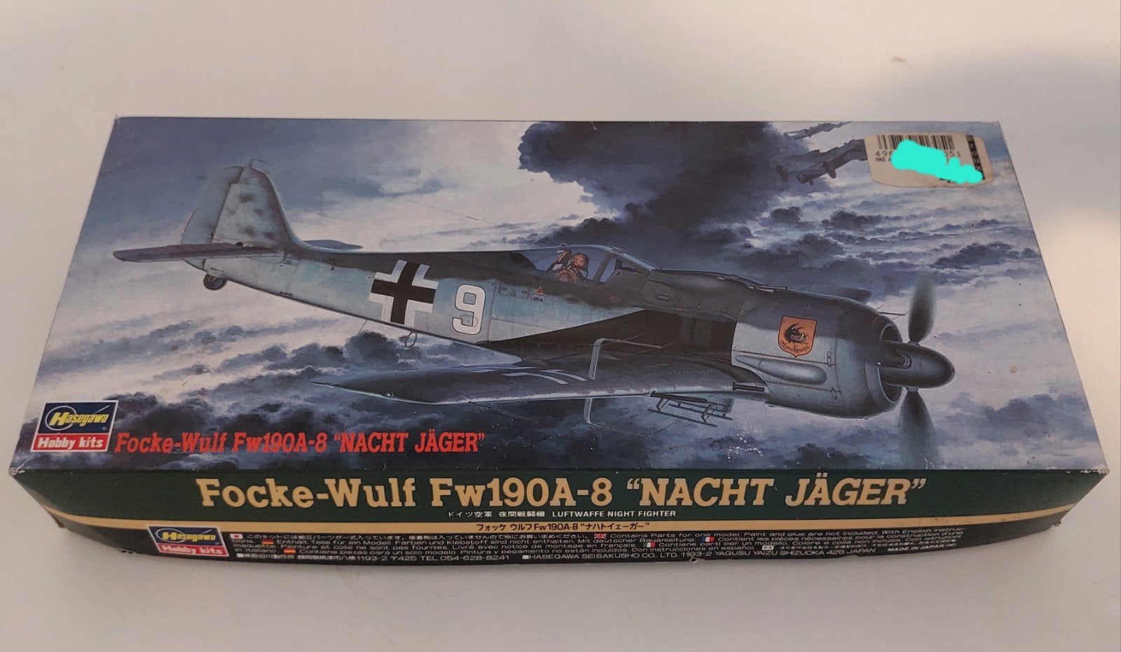 Hasegawa Focke Wulf FW190 A-8 Night Hunter à l'échelle 1/72, Enlèvement ou Envoi, Comme neuf, Avion, Plus grand que 1:72