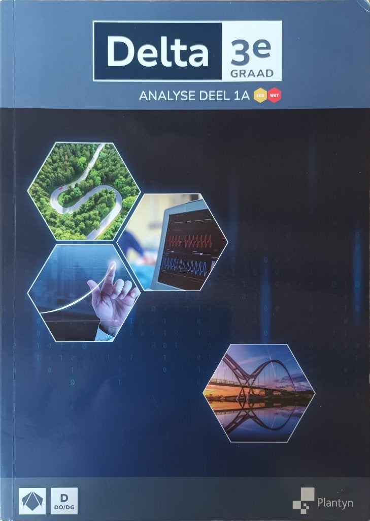Wiskundeboek delta 3e graad analyse leerboek deel 1a, Gelezen, ASO, Wiskunde A, Plantyn
