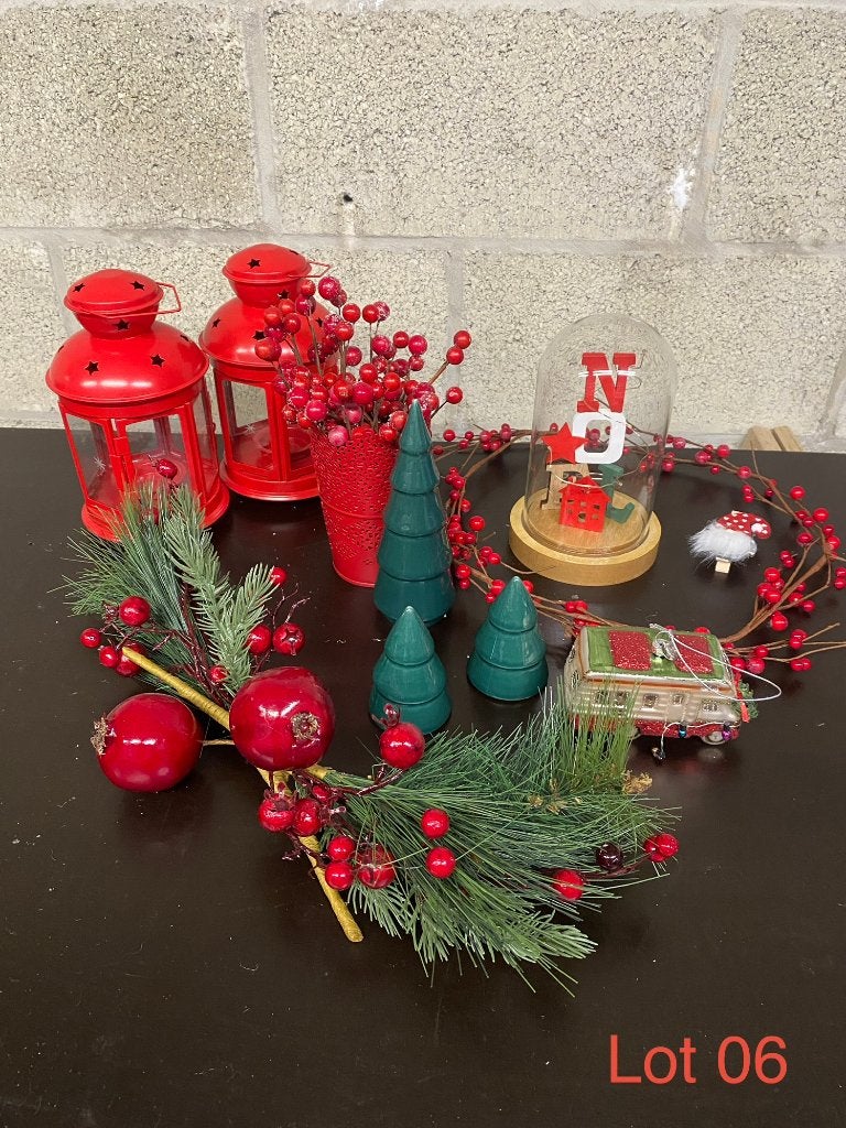 Lot complet de décorations de Noël rouge & vert, Ophalen, Gebruikt