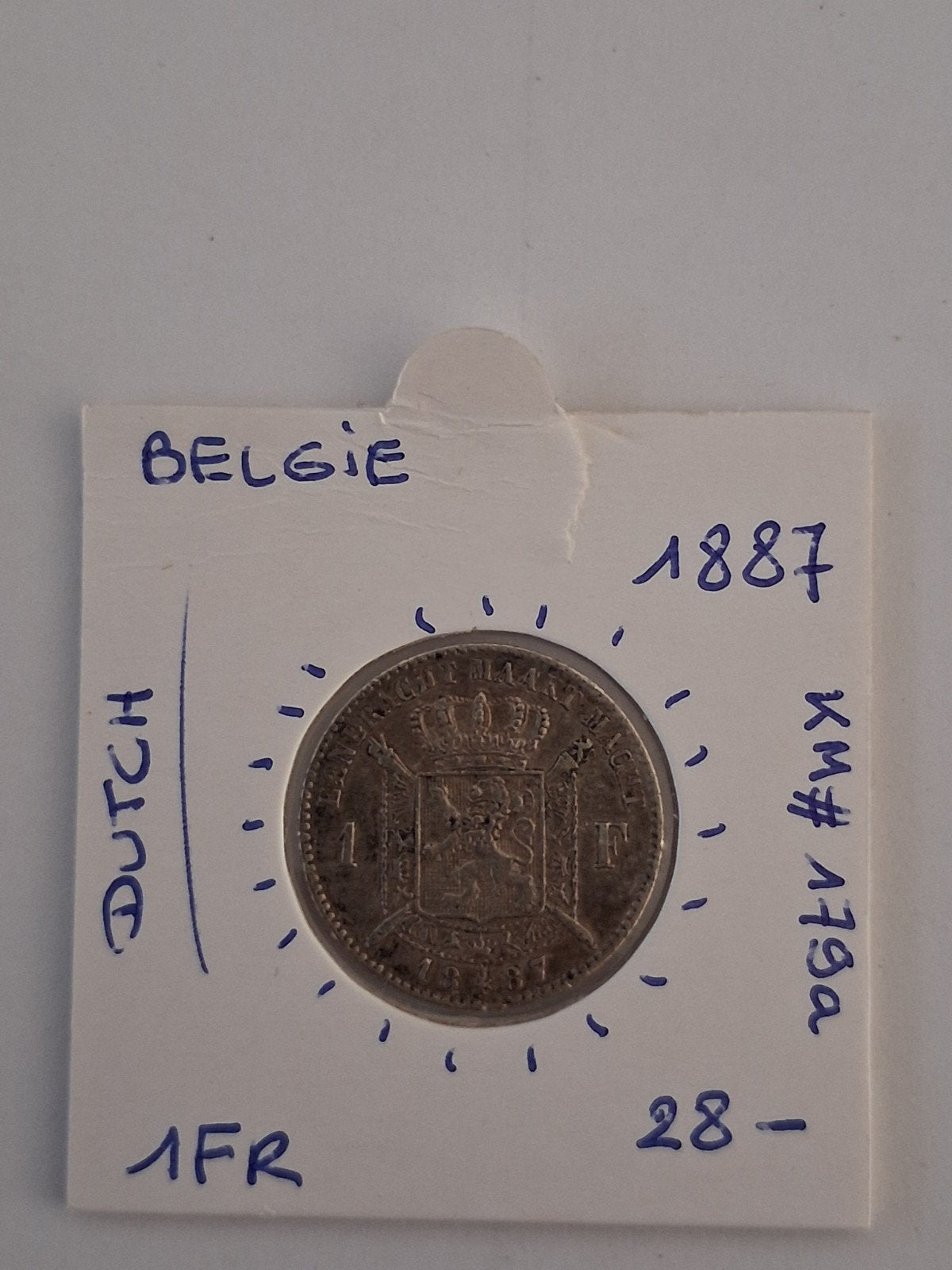 Belgique 1 fr 1887 AG NICE ! ! !, Enlèvement ou Envoi