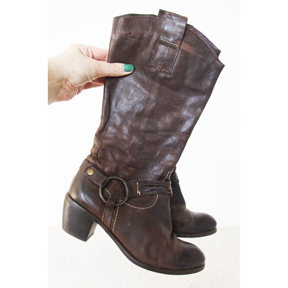 Prachtige Leren Dorking Cowboy Laarzen -s14 (Maat 38) € 65,-, Kleding | Dames, Hoge laarzen, Ophalen of Verzenden, Zo goed als nieuw