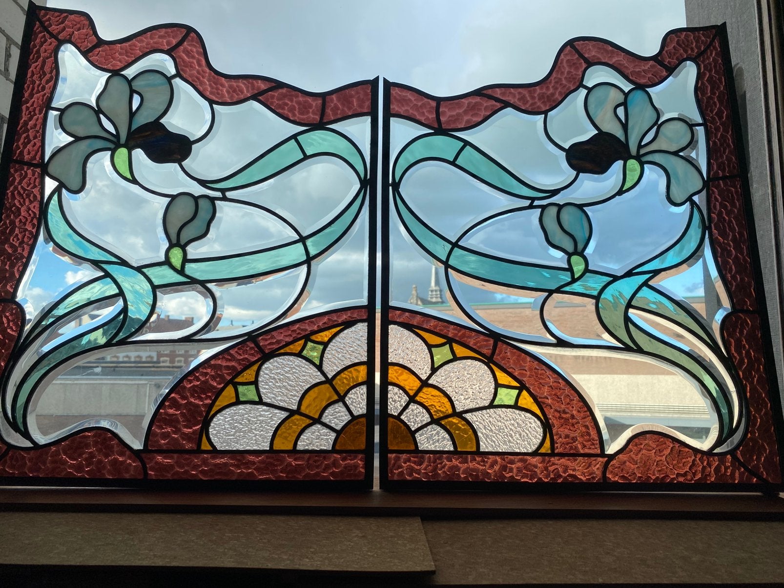verzamelde glas in lood ramen, Ophalen, Zo goed als nieuw, Glas in lood