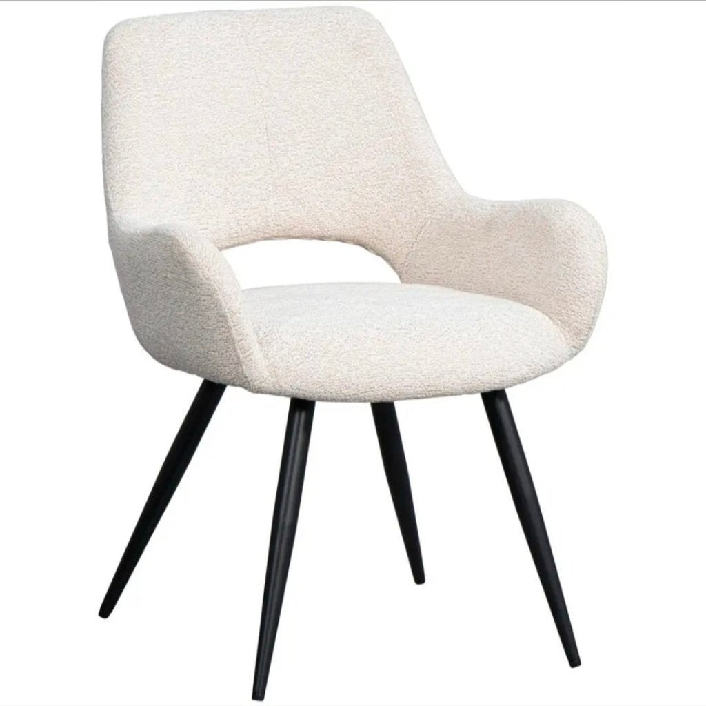 2 eetkamerstoelen Leen Bakker Mels beige, Maison & Meubles, Neuf, Enlèvement ou Envoi, Autres couleurs, Deux