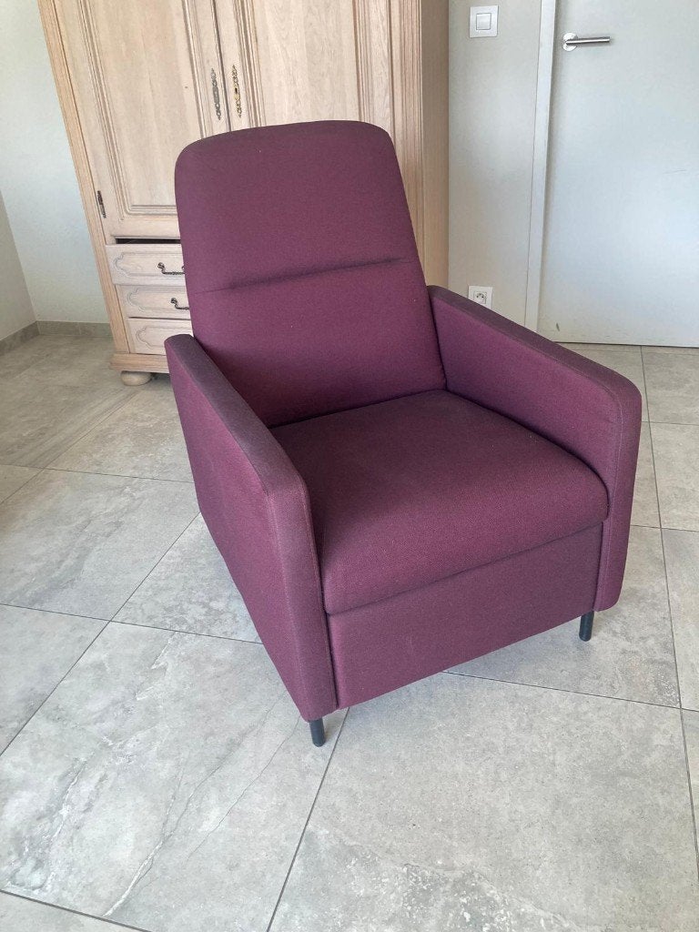 Bordeaux relaxzetel, Huis en Inrichting, Ophalen, Zo goed als nieuw, Eenpersoons