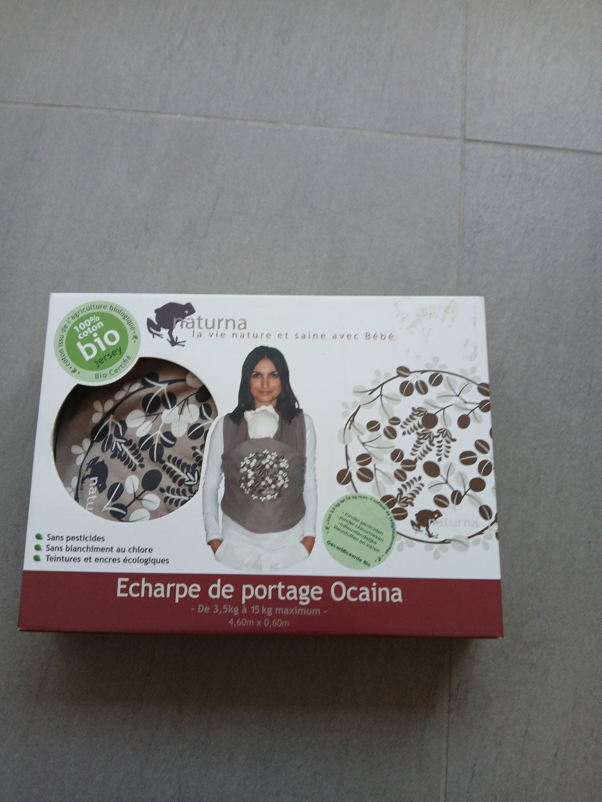 Naturna Draagdoek Ocaina – Bio Katoen – 3,5 tot 15 kg, Draagdoek, Nieuw, Buik, Ophalen