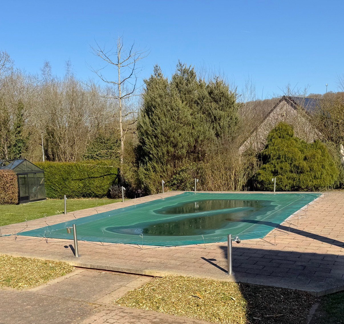Bâche hiver pour piscine de 8 m x 4 m, Jardin & Terrasse, Piscine intégrée, 300 cm ou plus, Enlèvement, Utilisé