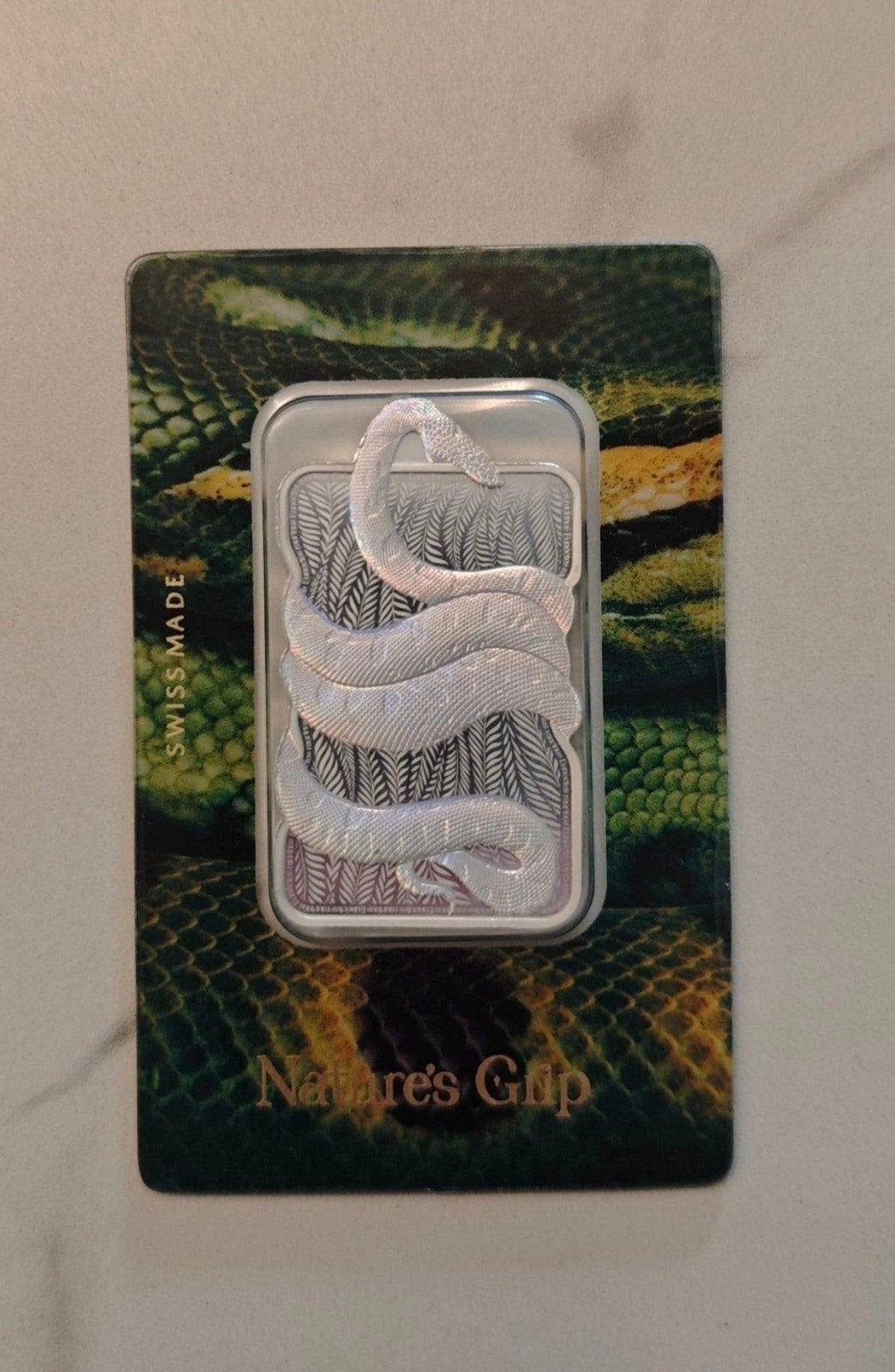 Pamp Suisse nature's grip 1oz zilver, Ophalen of Verzenden, Zilver
