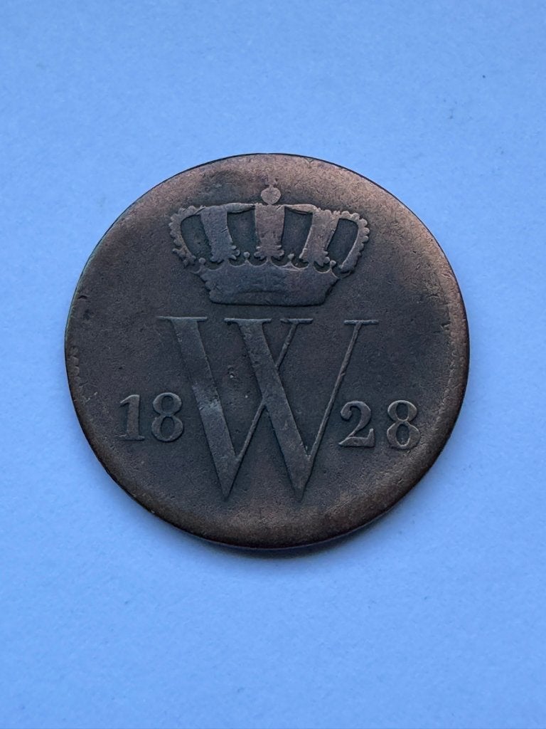 Nederland - 1 cent 1828, Ophalen of Verzenden, Koning Willem I, 1 cent, Losse munt
