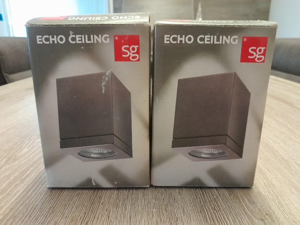 2 nieuwe plafondlampen, Neuf, Enlèvement ou Envoi, GU10, Noir