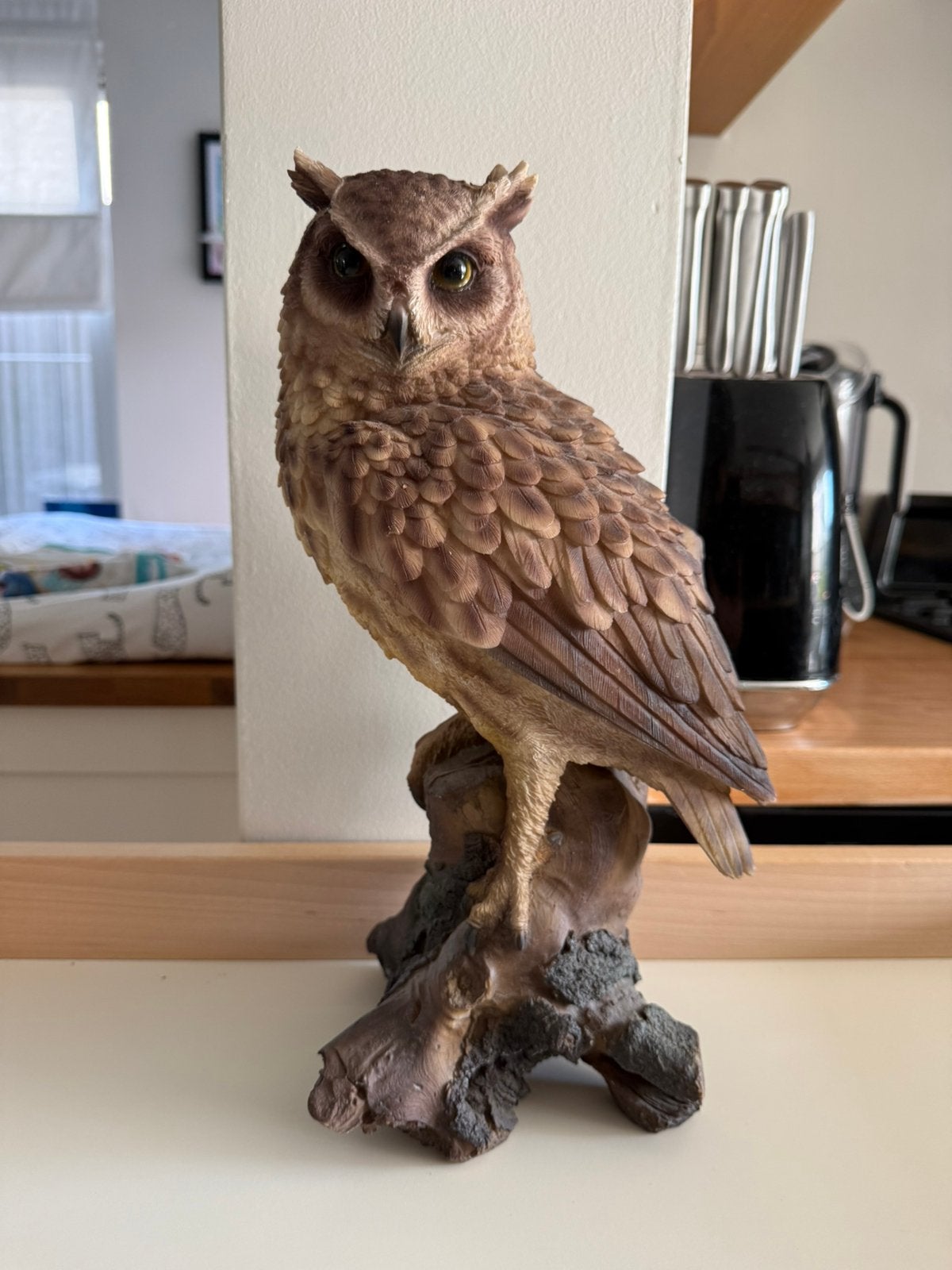 Ransuil in polyresin - 36 cm, Verzamelen, Beelden en Beeldjes, Ophalen, Zo goed als nieuw, Dier