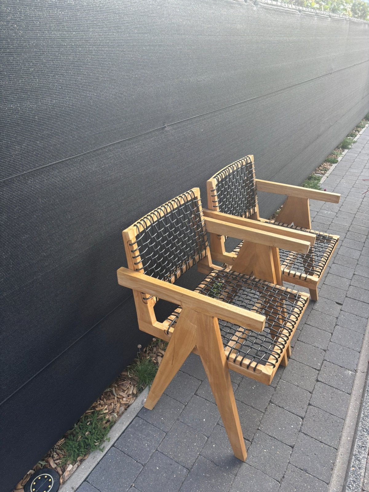2 teak tuinstoelen, Enlèvement, Comme neuf