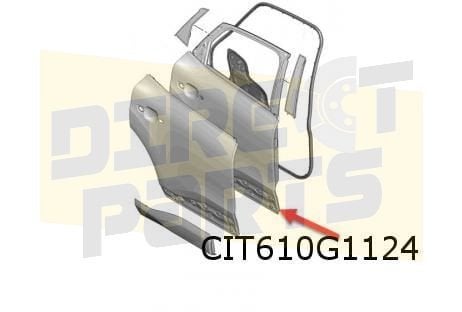 Citroën C4 (10/20-) achterportier Rechts (te spuiten) Origin, Gebruikt, Deur, -, Ophalen of Verzenden