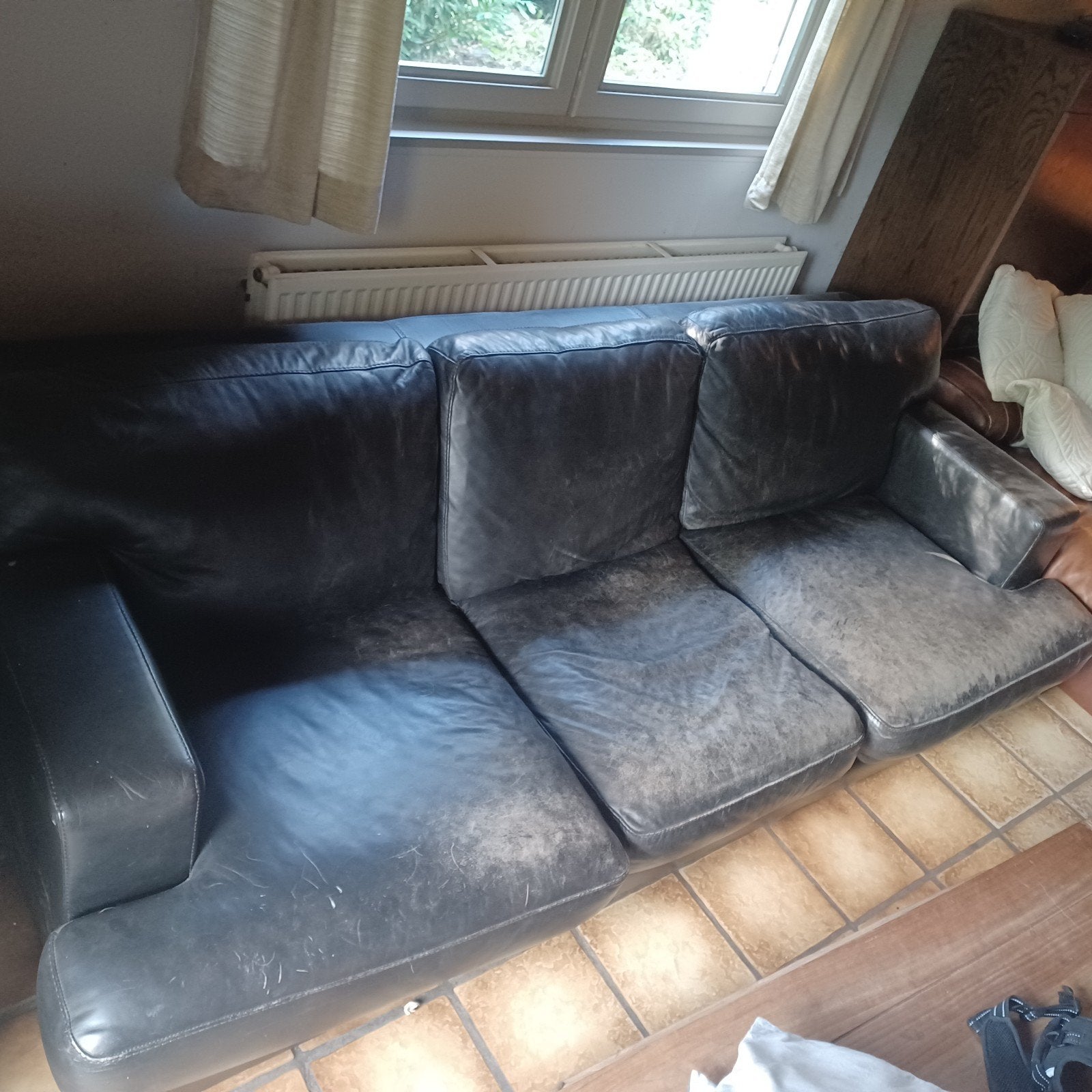 Gratis zetel, Gebruikt, 100 tot 125 cm, Leer, Ophalen of Verzenden