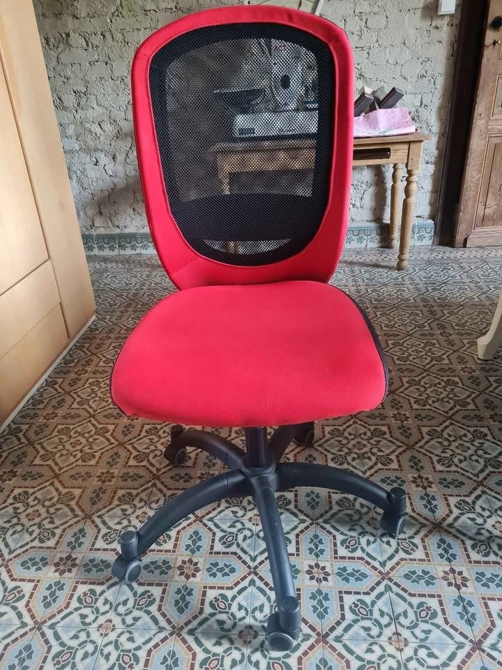 Fauteuil de bureau ajustable rouge, Enlèvement, Utilisé, Rouge, Chaise de bureau