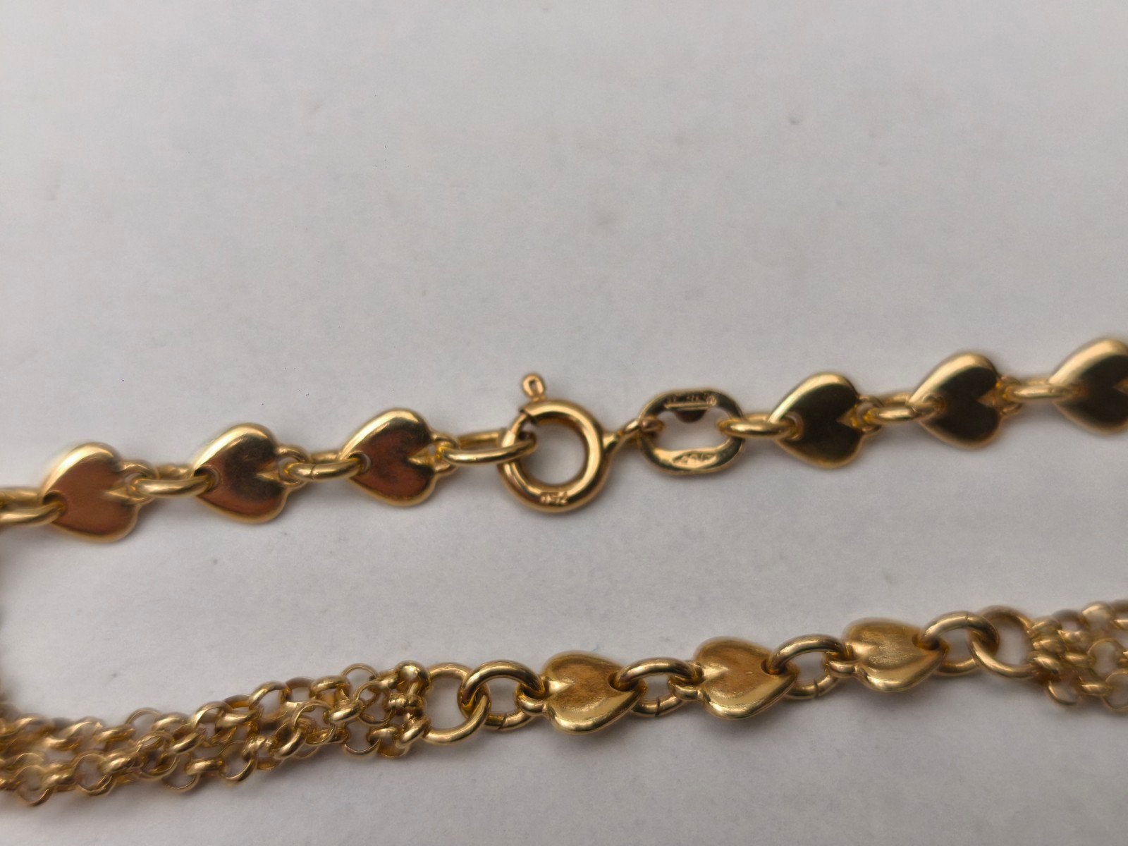 Elegante 18 Karaat Gouden Hartjesarmband, Ophalen of Verzenden