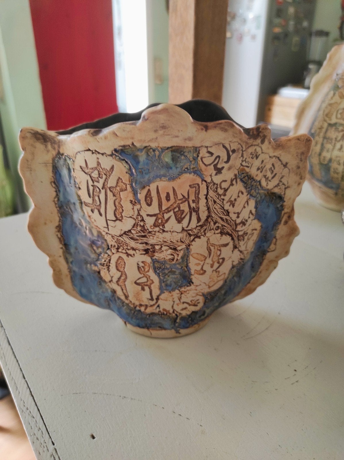 Set handwerk vaasjes uit Maleisië, Ophalen, Handgemaakt, Gebruikt, Porselein of Keramiek