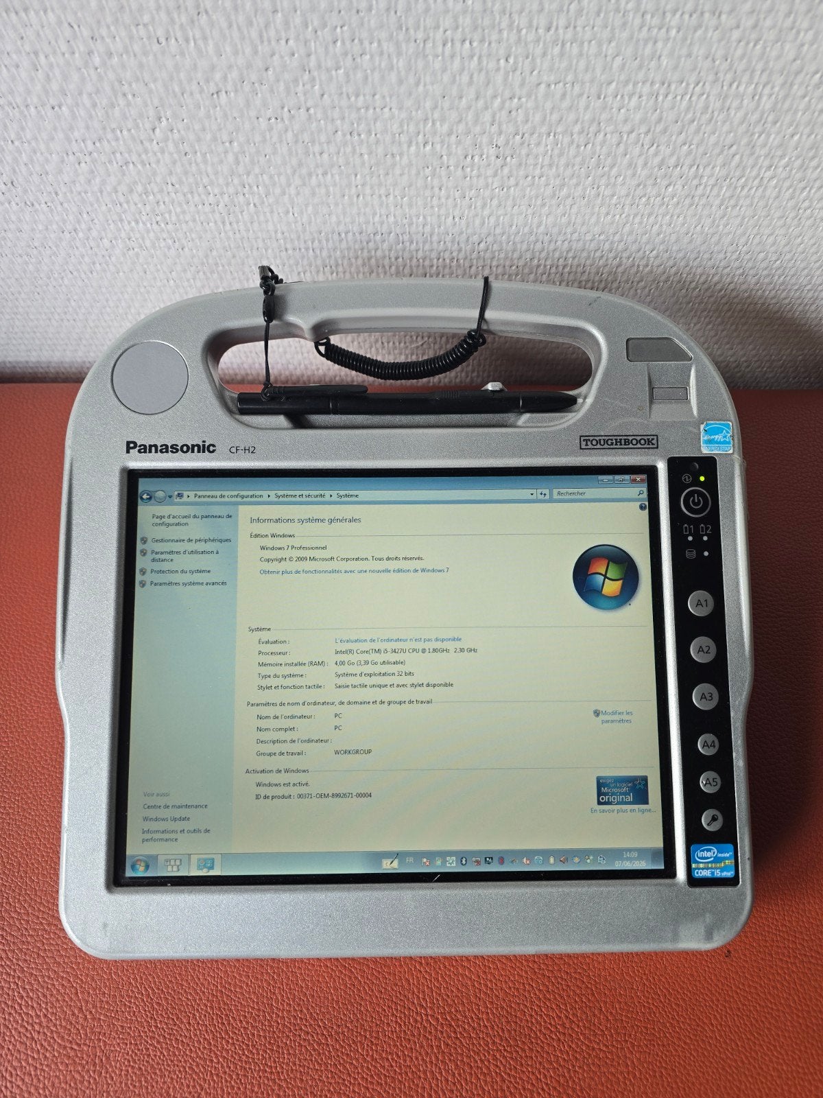 Tablette Panasonic CF-H2 I5 4GB Ram, Informatique & Logiciels, Ordinateurs portables Windows, Utilisé, 4 GB