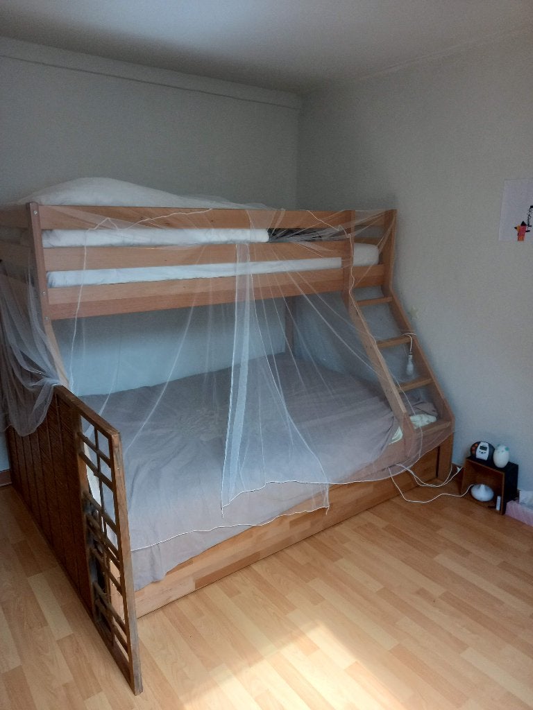 Stapelbed met lade - massief beukenhout, Queen size, 180 à 200 cm, Enlèvement, Utilisé