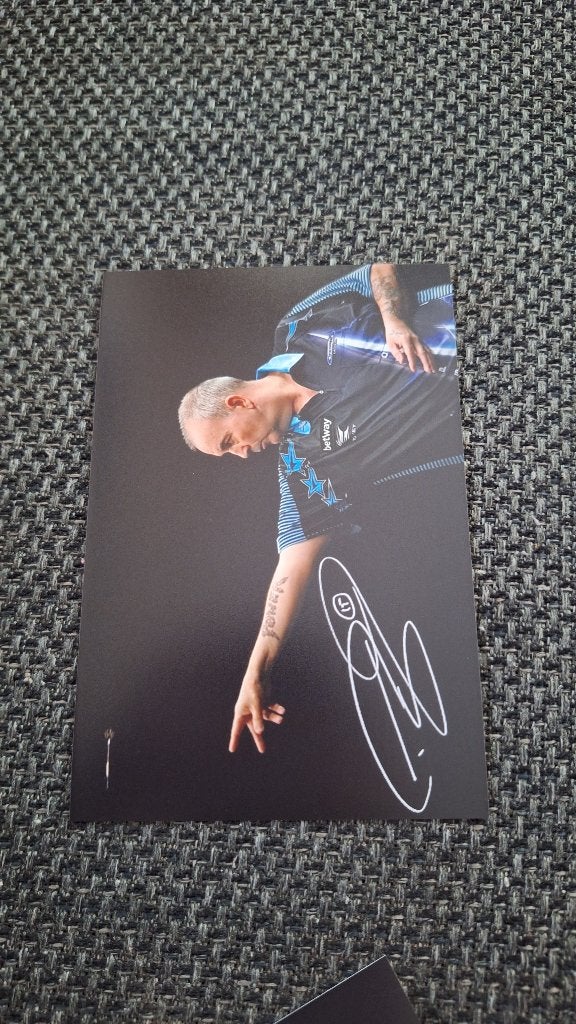 Photo dédicacée (impression) ; Phil Taylor # Darts, Enlèvement ou Envoi, Neuf, Autres types