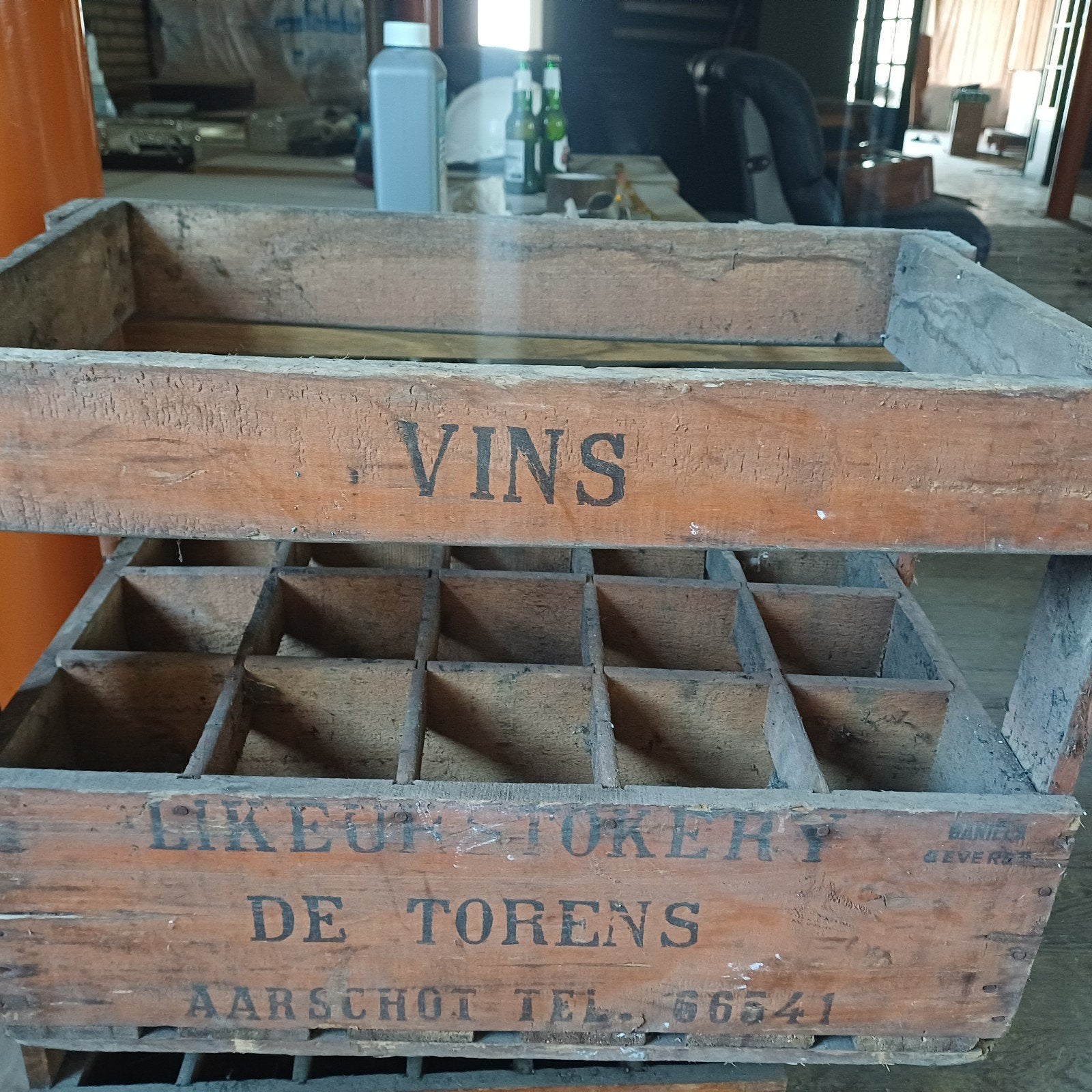 Houten wijnkist 15 flessen, Ophalen of Verzenden