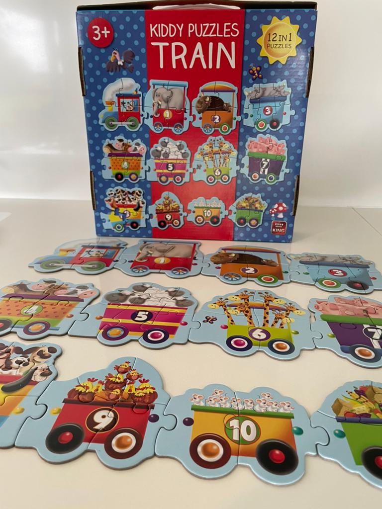 Puzzles Train, un casse-tête éducatif « 12 en 1 » créé King, Enfants & Bébés, Enlèvement ou Envoi, Comme neuf