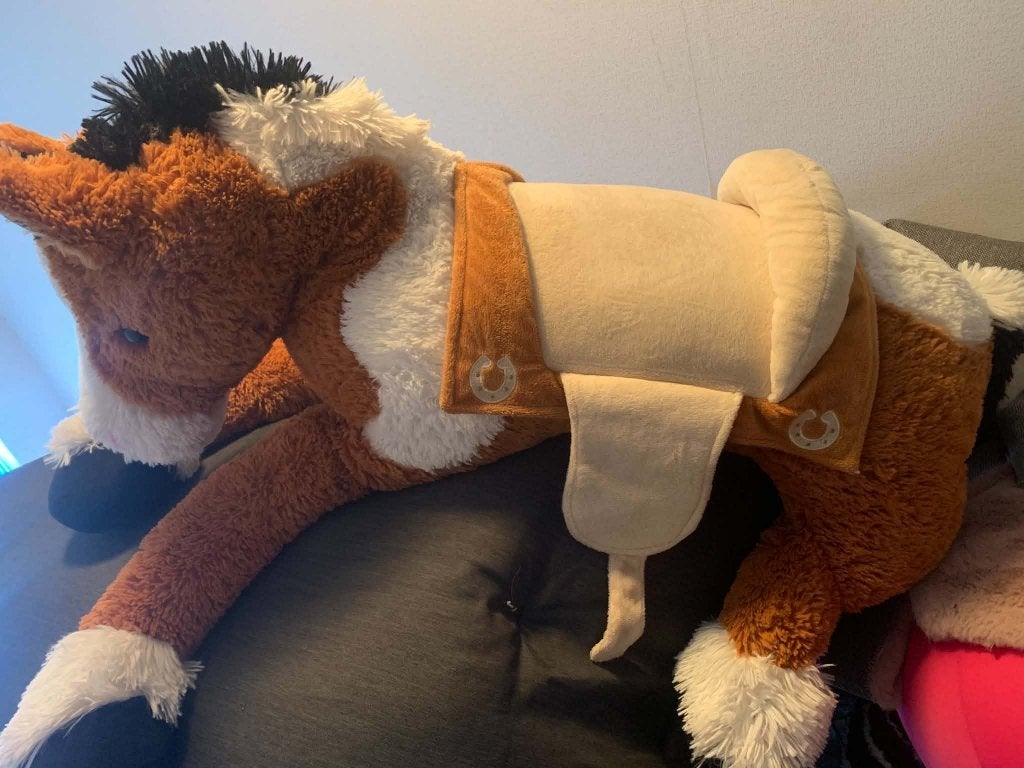 Grote paarden knuffel, Ophalen, Zo goed als nieuw, Paard, Groot (groter dan 80 cm)