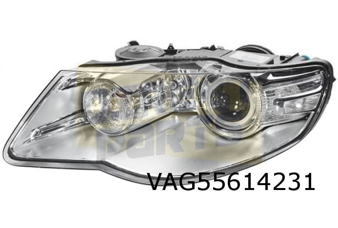 Volkswagen Touareg (1/07-3/10) Koplamp Rechts  (HID / met dy, -, -, Nieuw, -