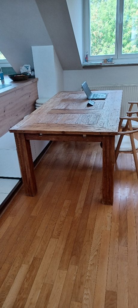 Table 180 *100 bois, Maison & Meubles, 150 à 200 cm, Cinq personnes ou plus, Enlèvement, Utilisé