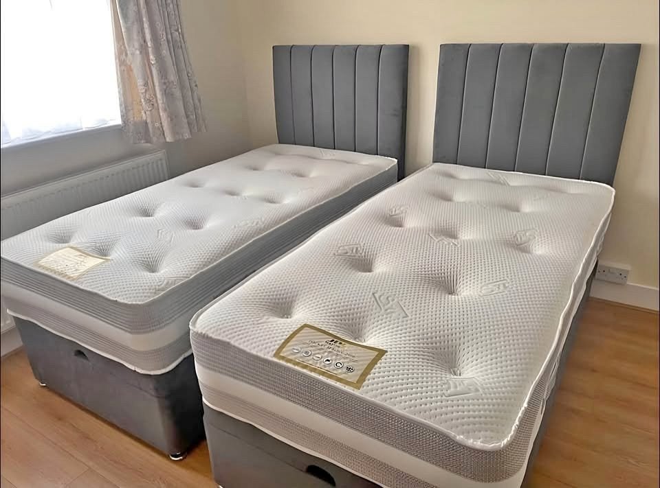 Nouveau lit + matelas — Toutes les tailles disponibles, Maison & Meubles, Envoi, Neuf, Deux personnes, Autres couleurs