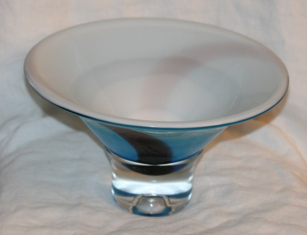 Murano - Grote schaal op voet - Glas, Ophalen of Verzenden