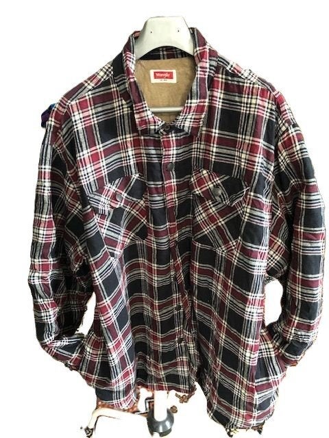 Veste vintage WRANGLER 3XL à carreaux Homme, Rouge, Enlèvement ou Envoi, Wrangler, Comme neuf