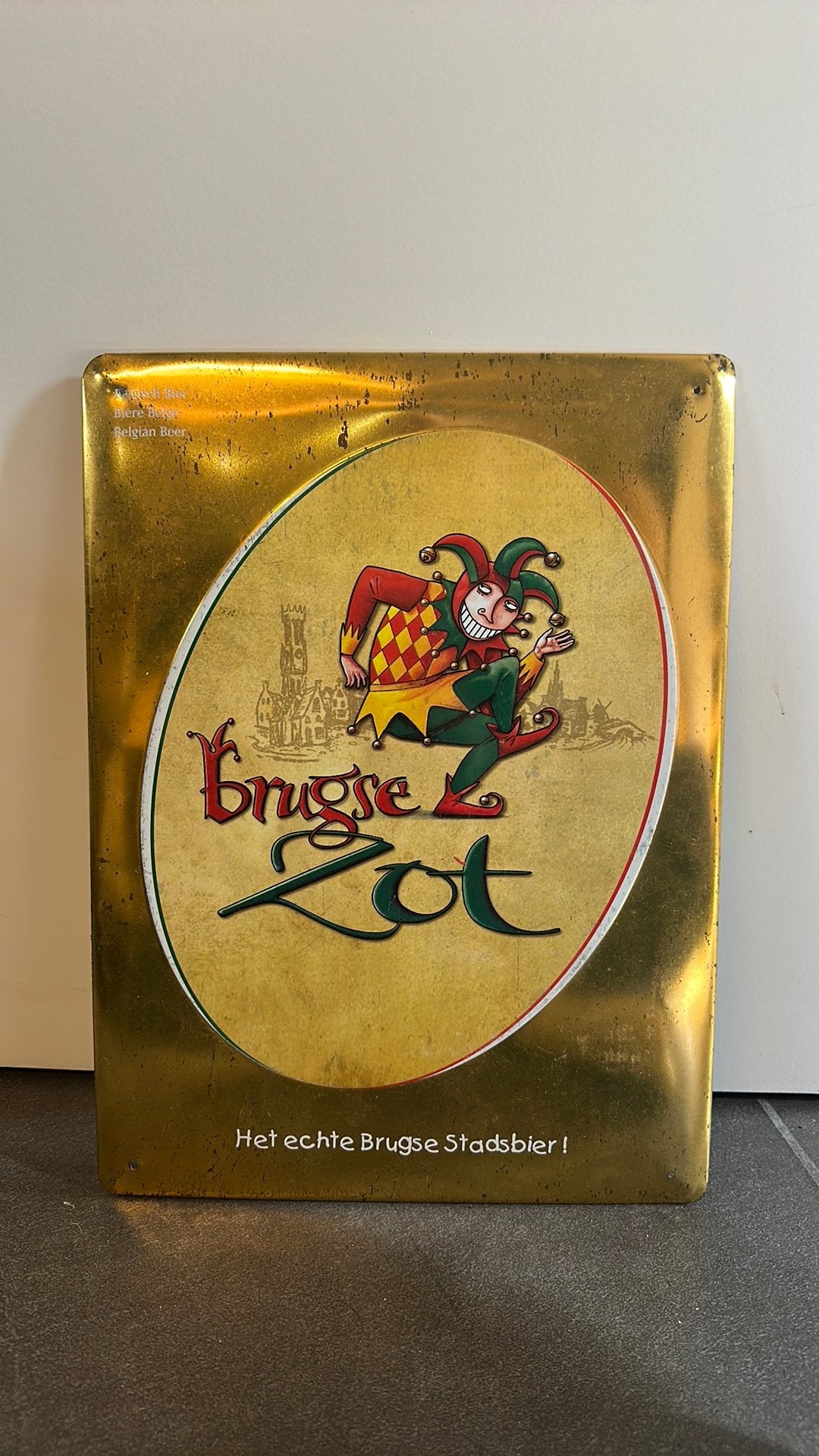 Brugse zot Reclamebord, Enlèvement ou Envoi, Comme neuf, Panneau publicitaire