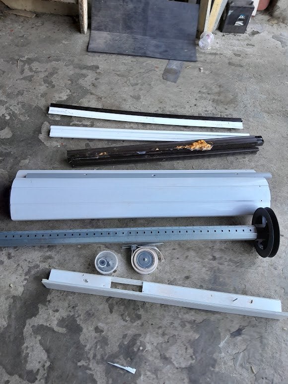 wit rolluik voor binnen 114 br en 100 h, Ophalen, Gebruikt, 100 tot 150 cm, Wit