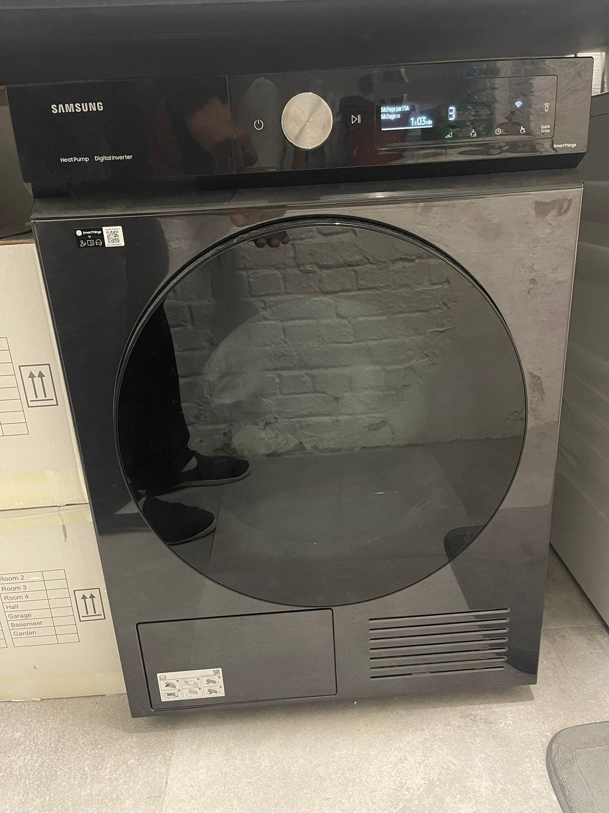 Samsung DV90BB7445GBS2 Bespoke Black, Elektronische apparatuur, Droogkasten, Zo goed als nieuw, Ophalen