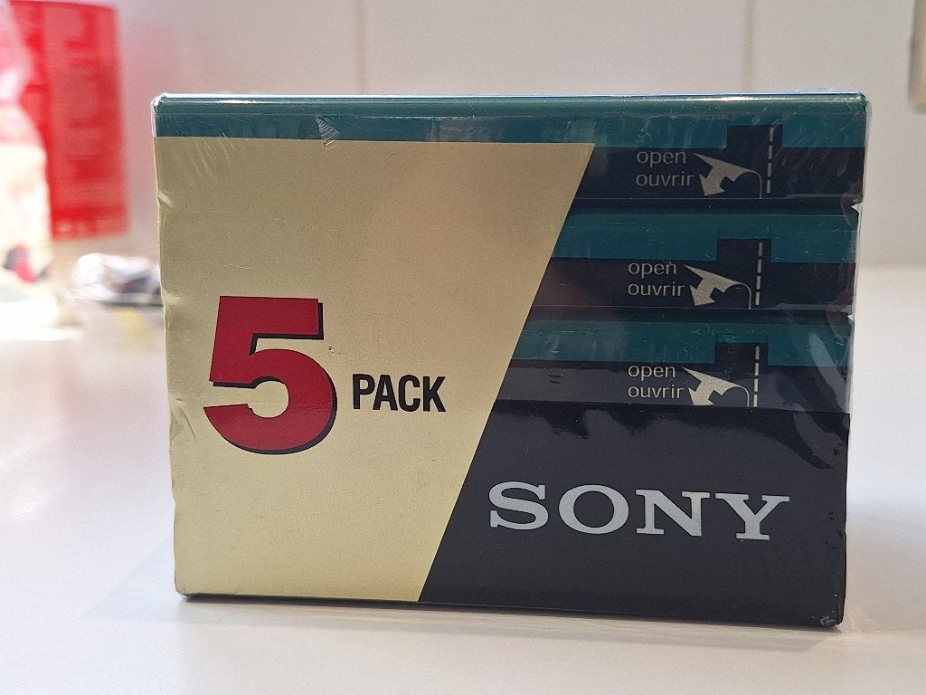 5 Sony-cassettes in originele verpakking, Autres genres, Enlèvement, Neuf, dans son emballage, Vierge
