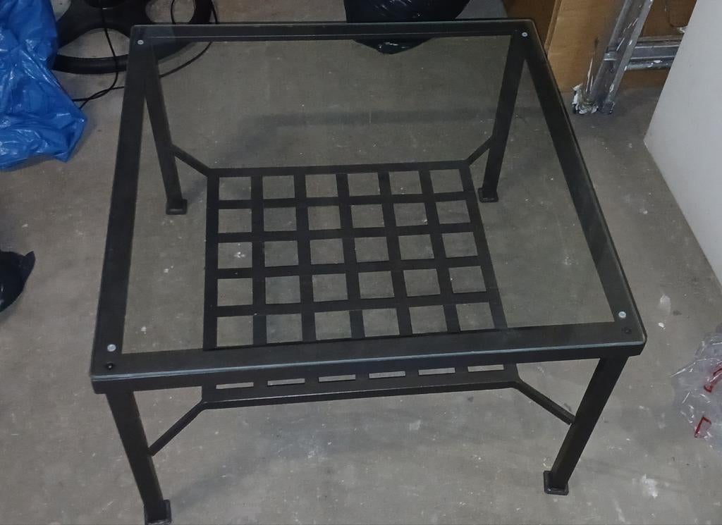 Salon & terras tafel, Huis en Inrichting, Ophalen, 50 tot 100 cm, Vierkant, 50 tot 100 cm