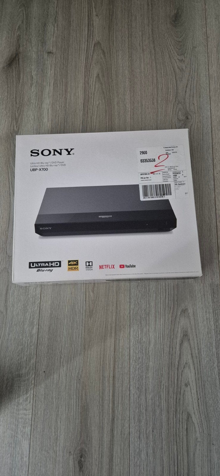 Sony DVD/Blu-Ray speler - NIEUW, TV, Hi-fi & Vidéo, Enlèvement, Neuf, Lecteur DVD, Sony