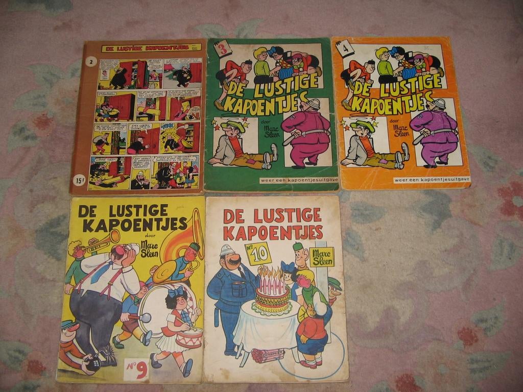 De luistige kapoentjes nrs 2-3-4-9-10, Meerdere stripboeken, Ophalen of Verzenden, Marc Sleen