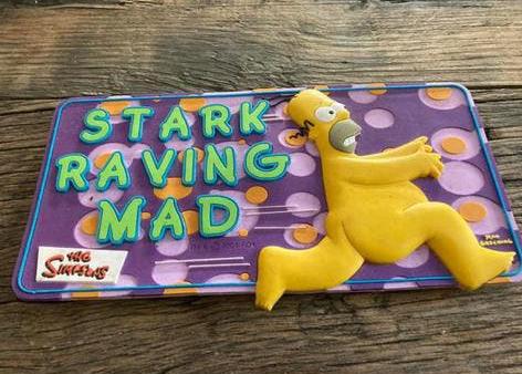 Vintage 2001 The Simpsons HOMER 3-D Rubber Door Plaque Homer, Ophalen of Verzenden, Zo goed als nieuw